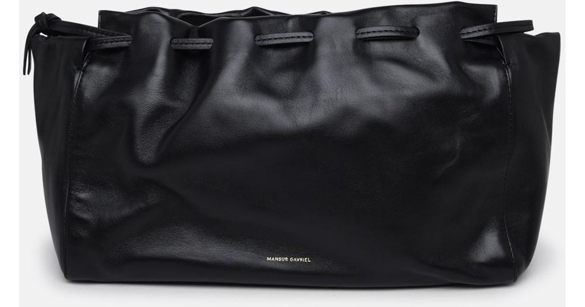 Mansur Gavriel 'bloom' Leather Crossbody Bag in Black | Lyst