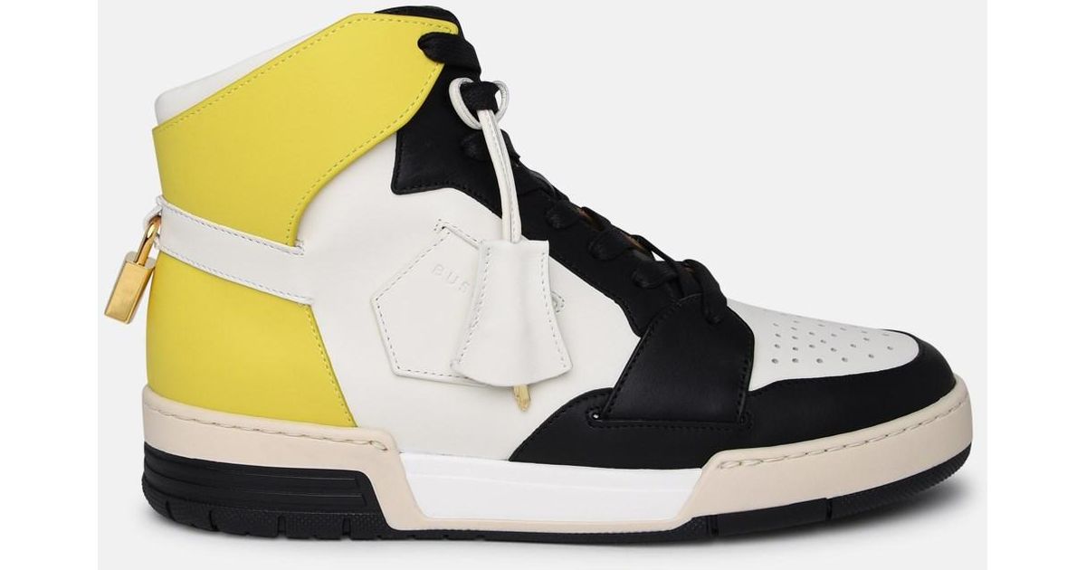 Buscemi air Jon And Yellow Leather Sneakers in Metallic for Men