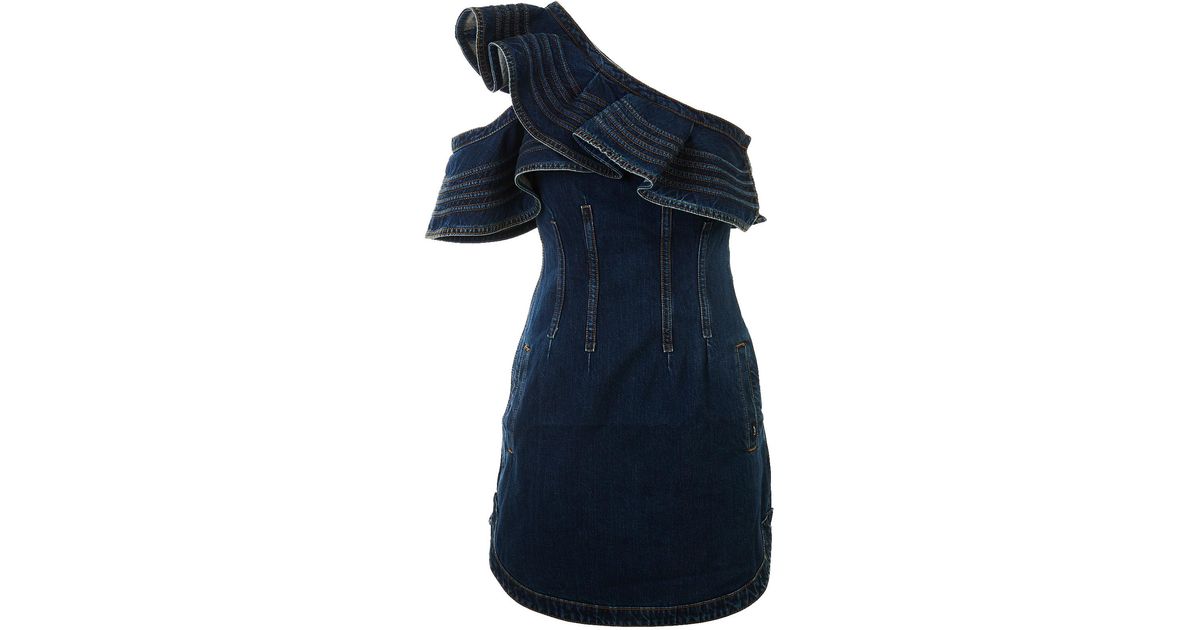 self portrait denim dress
