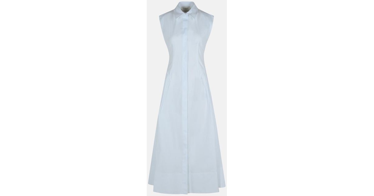 Sportmax 'fabiana' Cotton Dress in Blue | Lyst