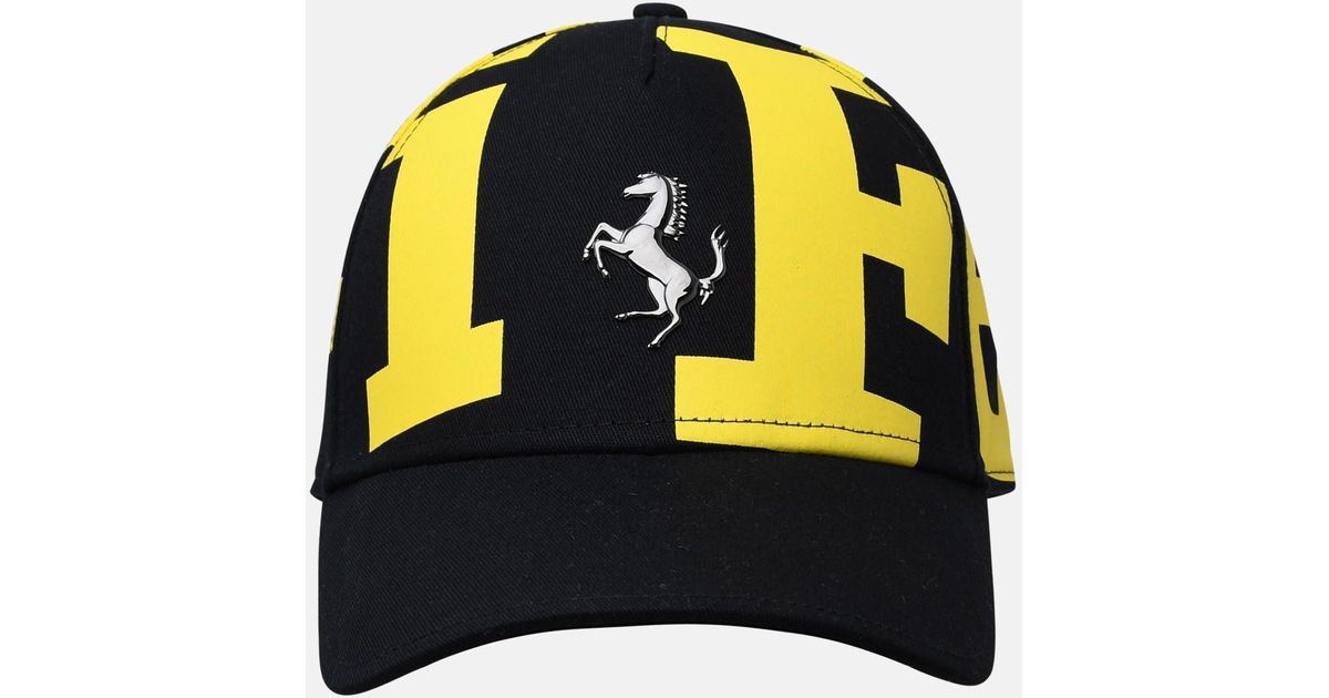 Ferrari Cotton Hat in Black for Men Lyst