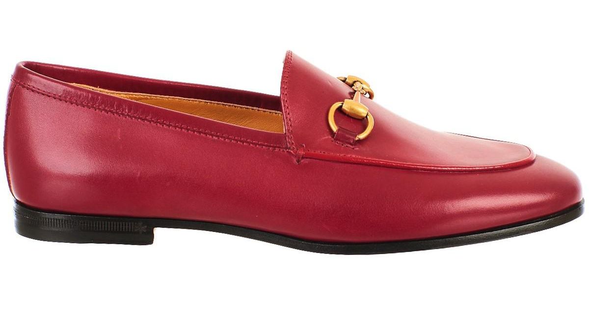 Gucci Red Jordan Loafers | Lyst