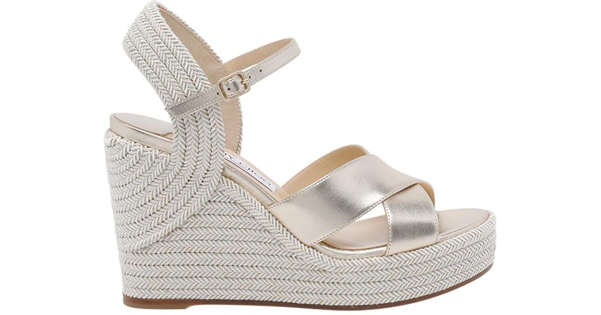Jimmy Choo Dellena Wedges in Gray | Lyst