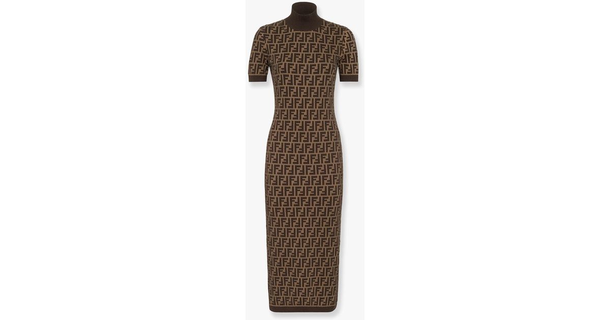 Fendi Dresses in Natural | Lyst Fendi Natural Dresses