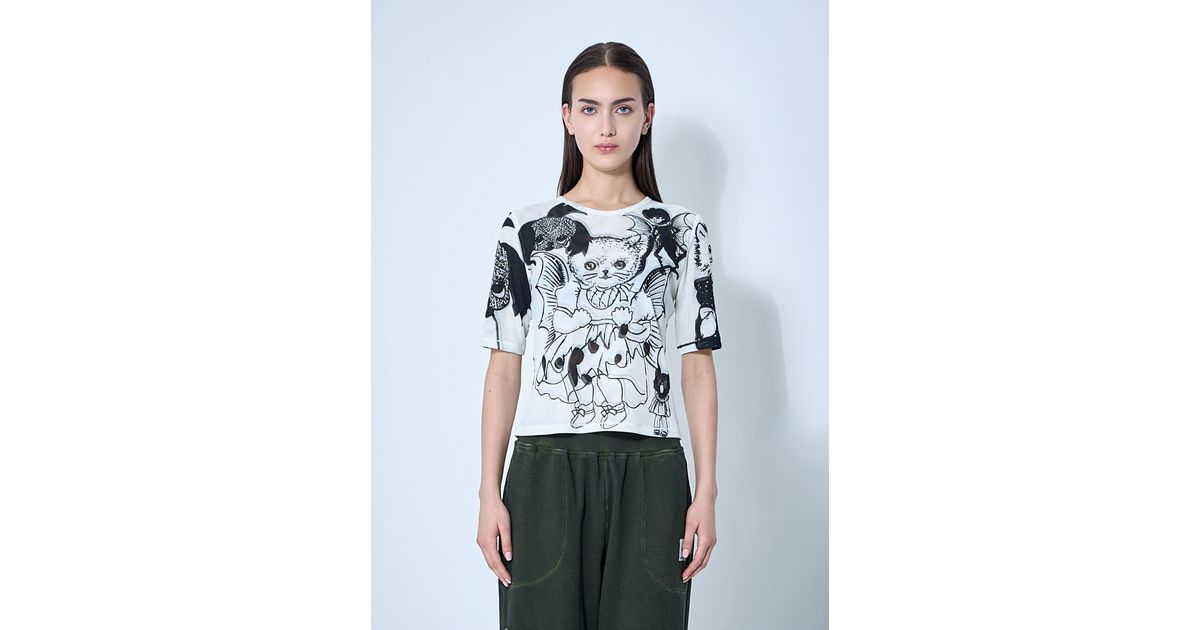 Cat Consort Short Sleeve Mesh Top – Chopova Lowena
