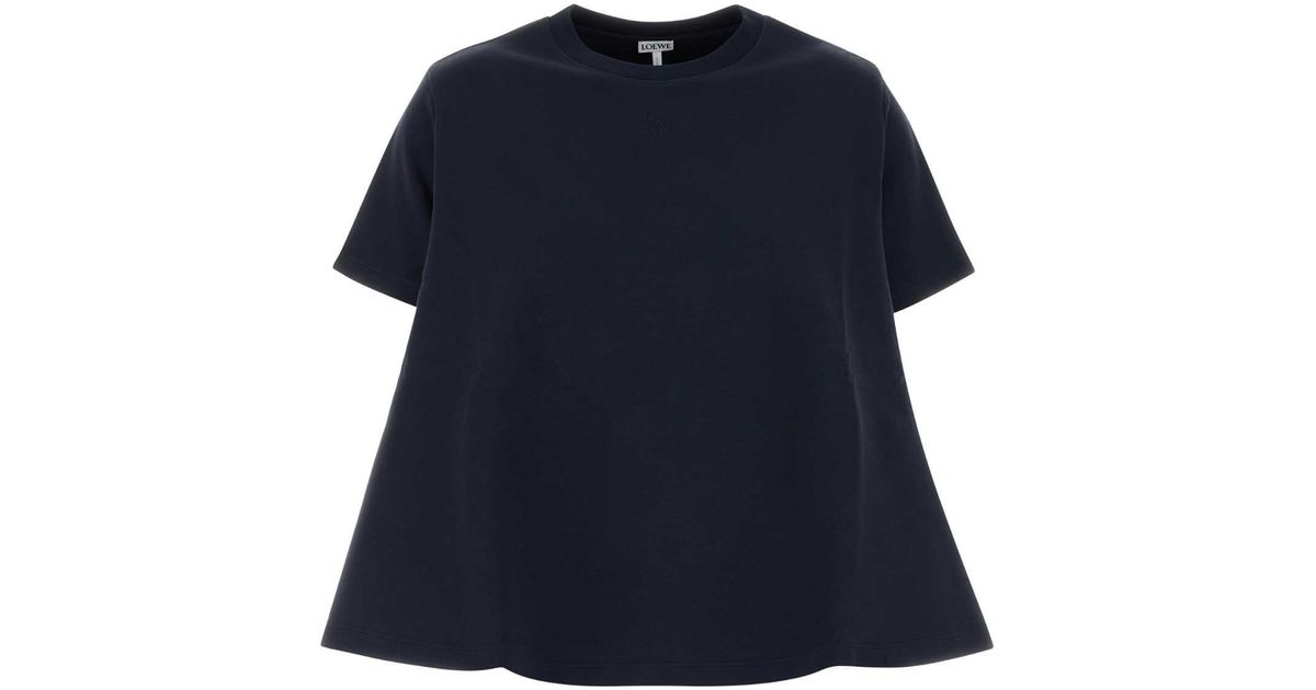 Loewe Midnight Cotton Blend T-Shirt in Blue | Lyst