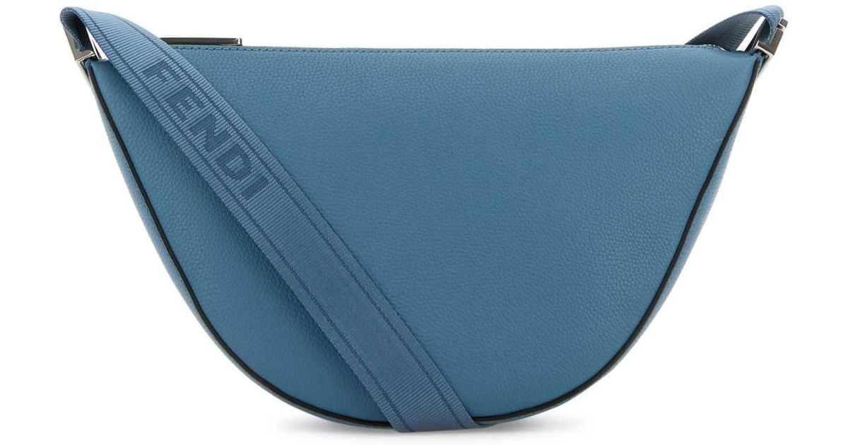 ショルダーバッグ FENDI CERULEAN BLUE LEATHER SMALL FENDI MELON CROSSBODY BAG Fendi Roma Leather Fendi Melon Small Leather Blue | Fendi