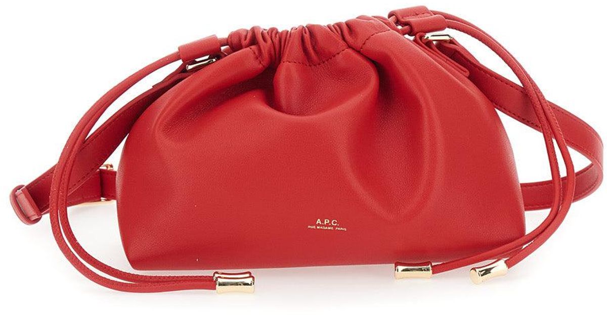 A.P.C. Sac Ninon Mini Bags Recycled Material With Leather Effect in Red ...