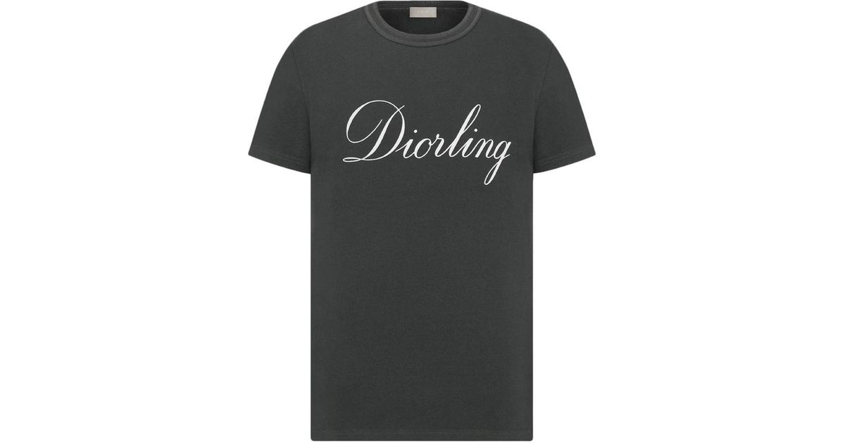 Dior Diorling Cotton Jersey T-Shirt in Black for Men | Lyst