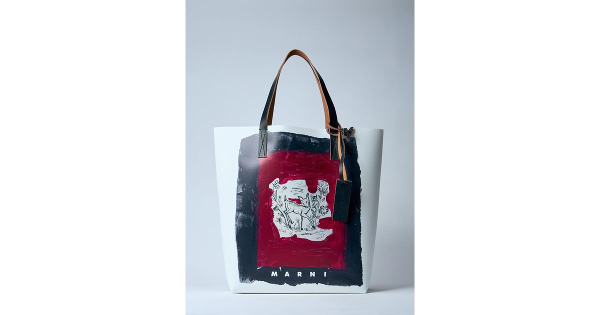 Marni Tribeca Tote Bag in Red for Men | Lyst