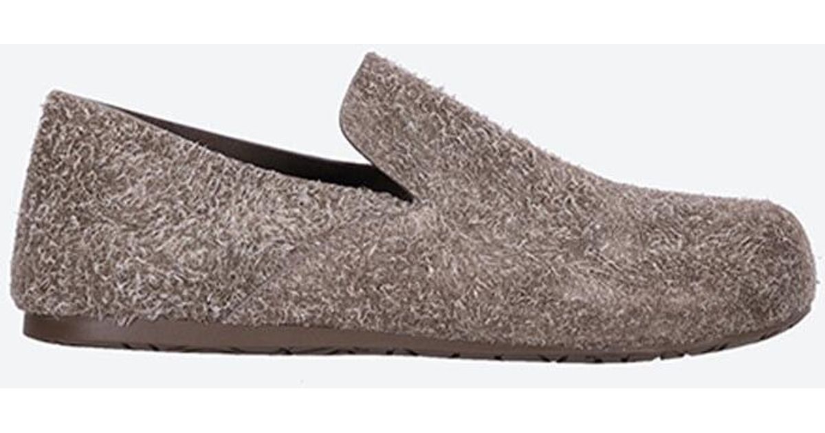 Loewe Brushed Suede Lago Clogs in Gray for Men | Lyst