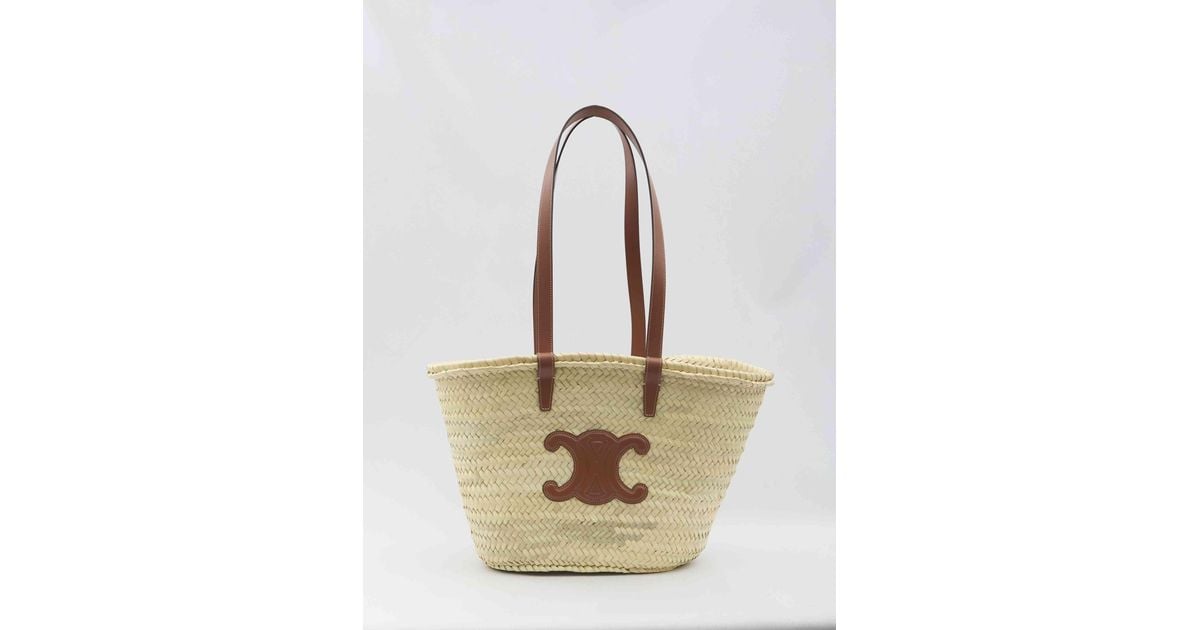 【CELINE】MEDIUM SUPPLE CLASSIC PANIER BAG Celine Medium Supple Celine Classic Panier in Raffia and