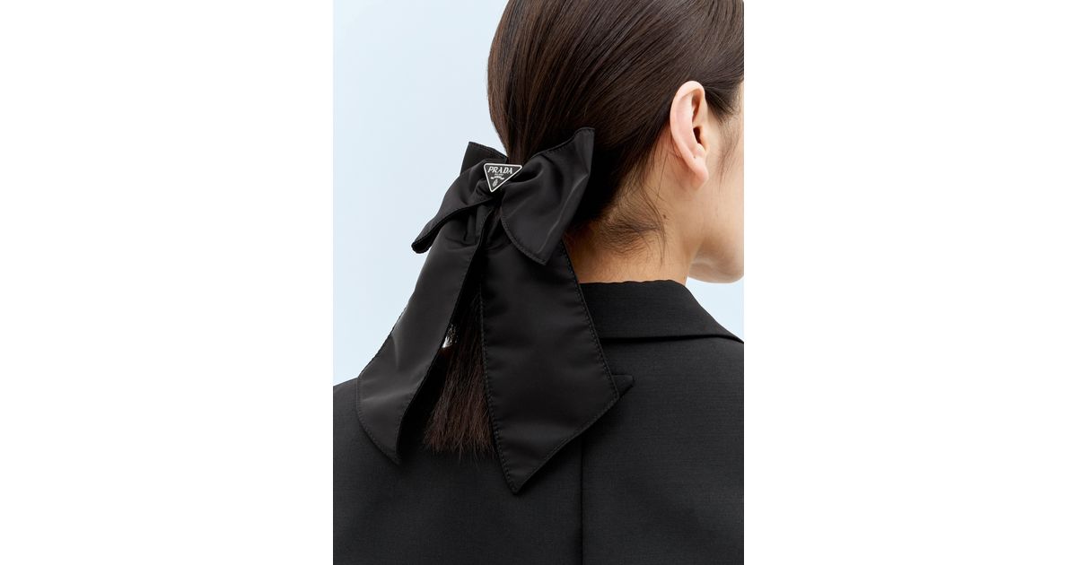 プラダ Re-Nylonの黒髪クリップ 25春夏 prada-Black-Re-nylon-Hair-Clip