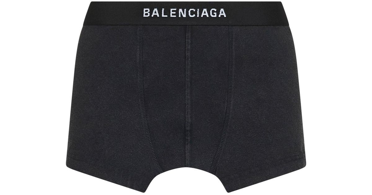 Balenciaga Cut Off Brief Skirt in Black | Lyst