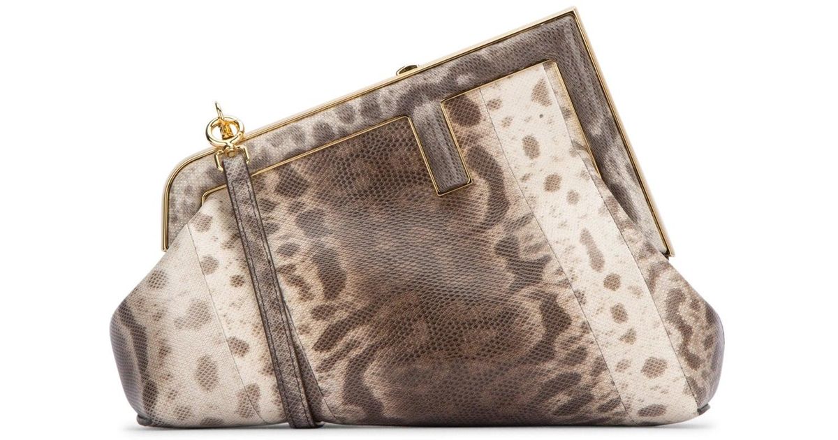 【関税&送料込】Fendi Fendi First Sma Karung Etrusco Fendi First Sma Karung Etrusco in Brown | Lyst