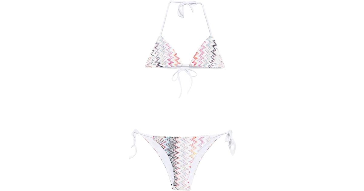 Bikini Missoni Effet Dentelle Blanc - Taille XS, Occasion Parfait état