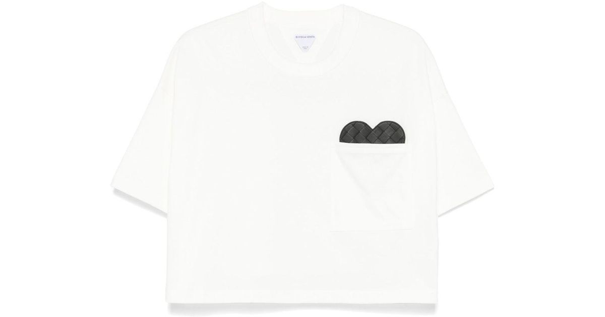 VIP【送料関税込】BOTTEGA VENETA HEART DETAIL COTTON T-SHIRT Bottega Veneta Heart Detail Cotton T-Shirt in White | Lyst
