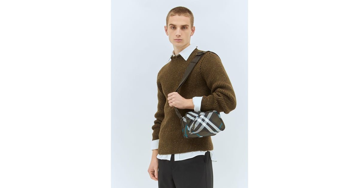 バーバリー メンズ クロスバッグ SHIELD CAMERA BAG 8091884 Burberry Shield Camera Bag in Green for Men | Lyst