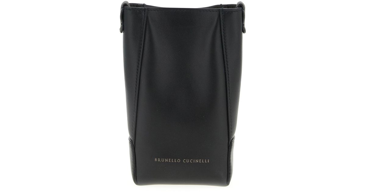 Brunello Cucinelli Cell Phone Holder With Shoulder Strap Home 