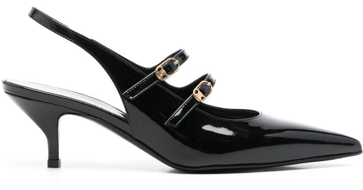 パンプス CELINE  Judy patent leather slingback CELINE JUDY DOUBLE STRAP MARY JANE SLINGBACK IN PATENT