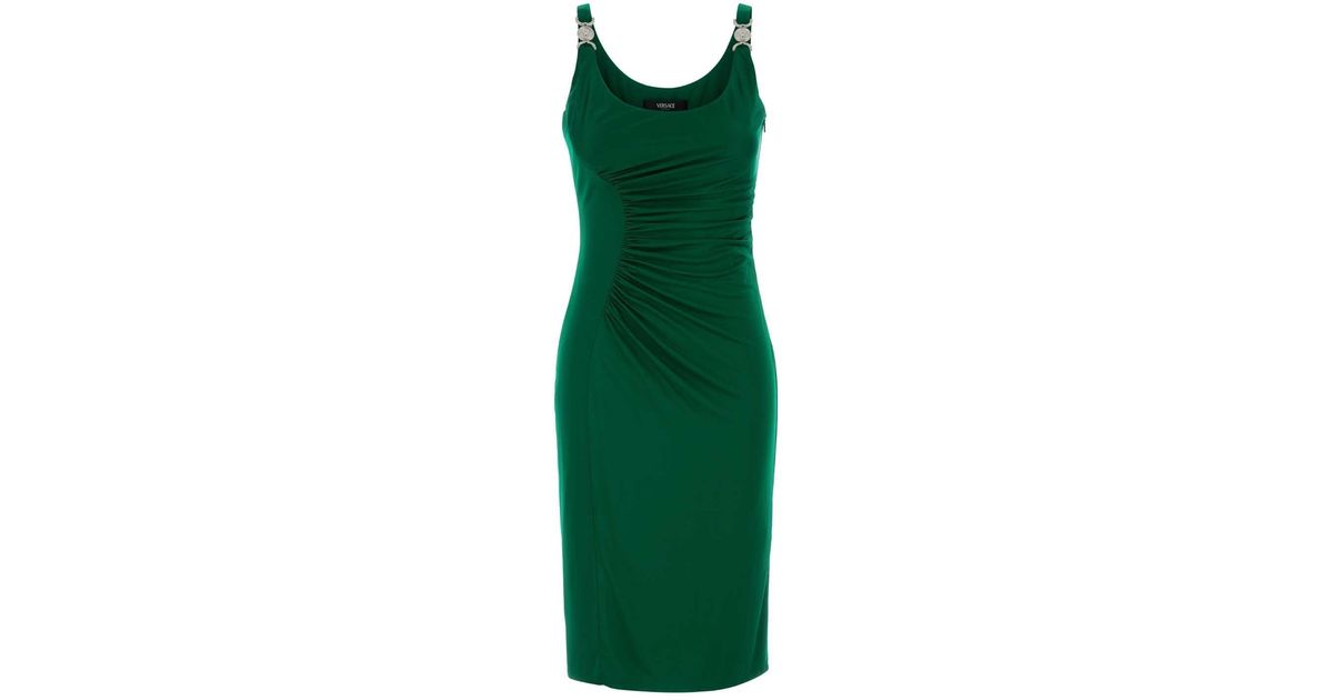 slim fit dress slacks Versace Emerald Green Fall 2001 Open Back Gown