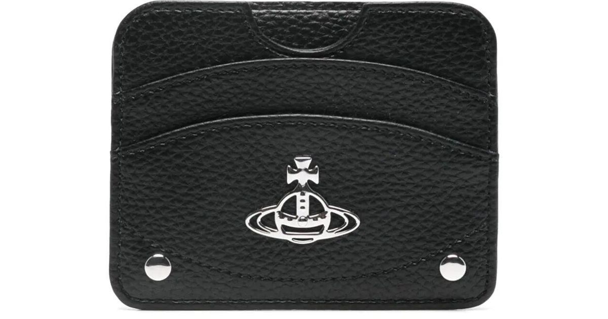Vivienne Westwood Half Moon Card Holder Flat in Black | Lyst