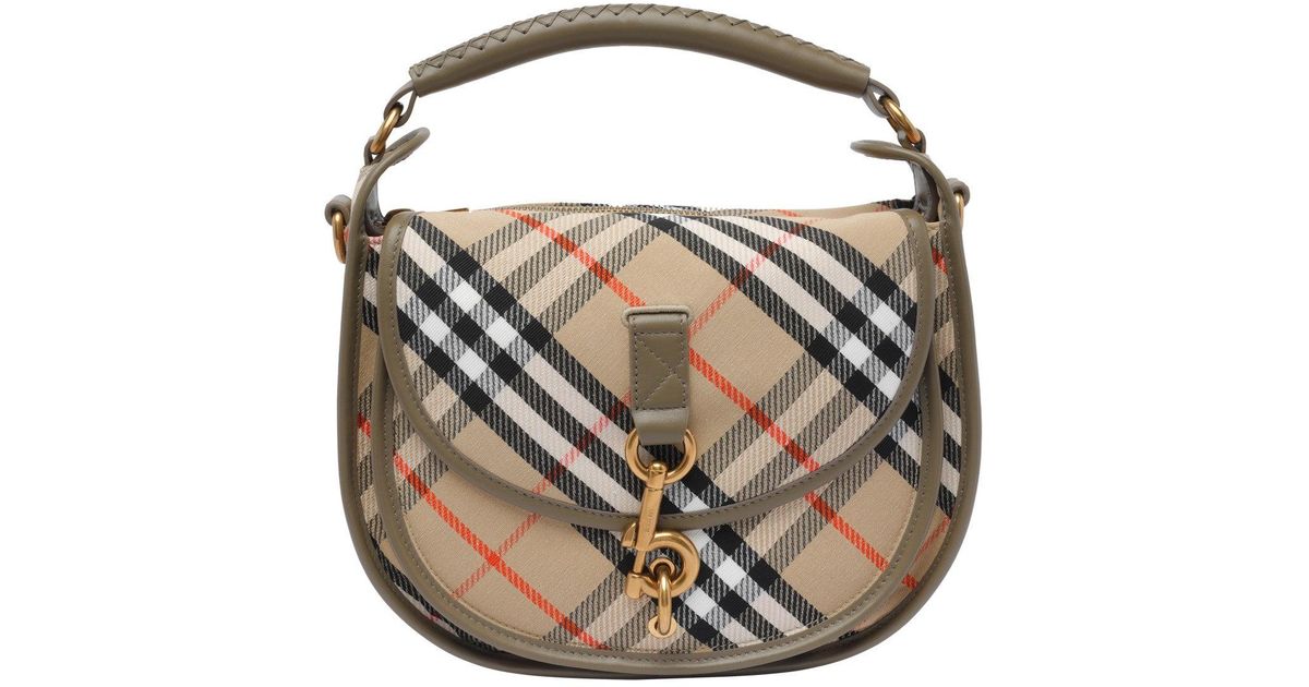 ショルダーバッグ・ポシェット CHECK CROSSBODY BAG CLIP B Burberry Check Crossbody Bag With Clip B | Lyst