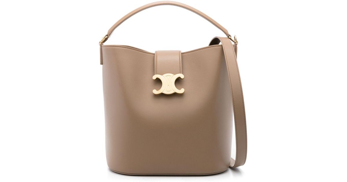 【CELINE】MEDIUM LOUISE BUCKET BAG MEDIUM BUCKET LOUISE IN SMOOTH CALFSKIN - TAN | CELINE