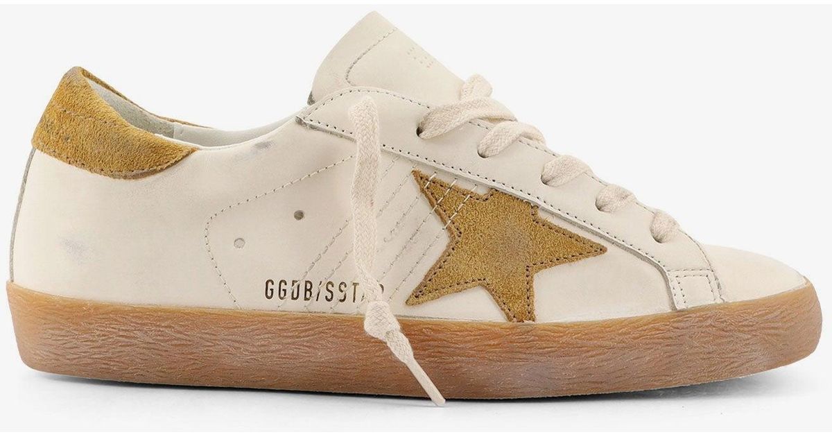 Golden Goose Deluxe Brand Super Star Leather Sneakers in Natural Lyst — free download