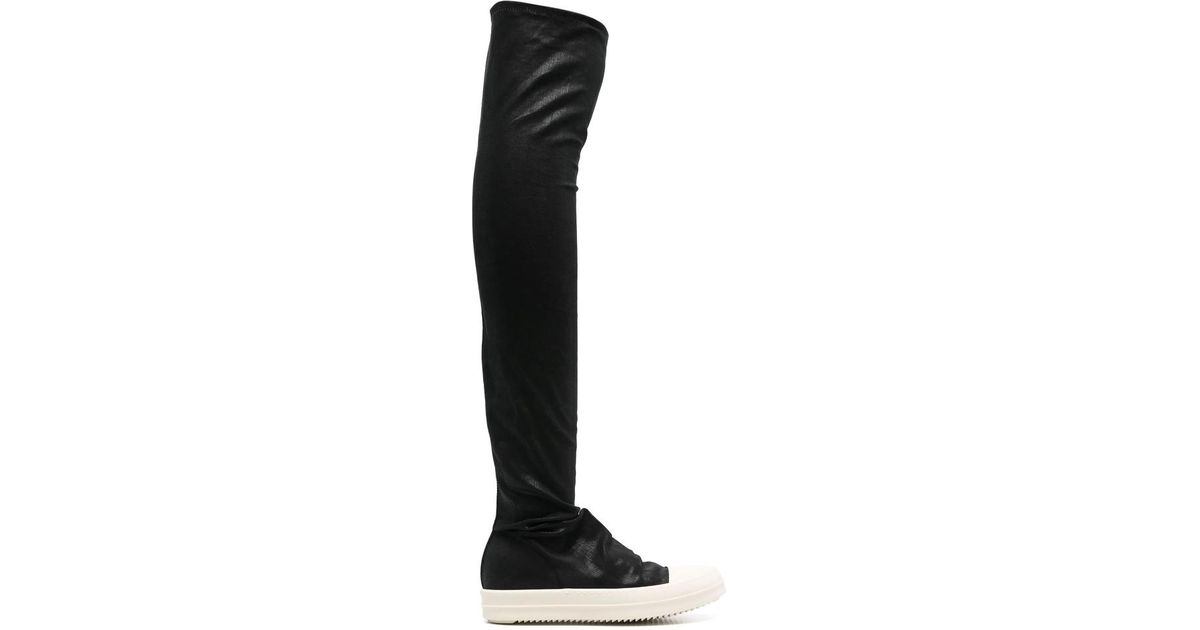 Rick Owens Drkshdw Hollywood High Sock Sneakers in Black | Lyst