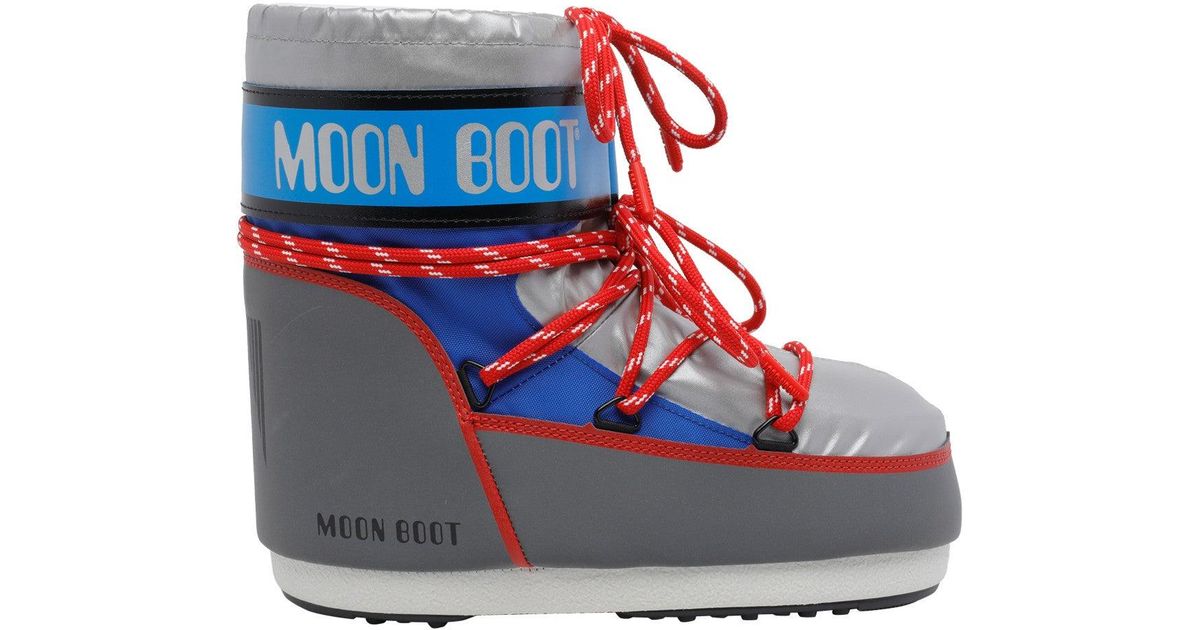 Moon Boot Space Racing Icon Low Boots in Blue | Lyst