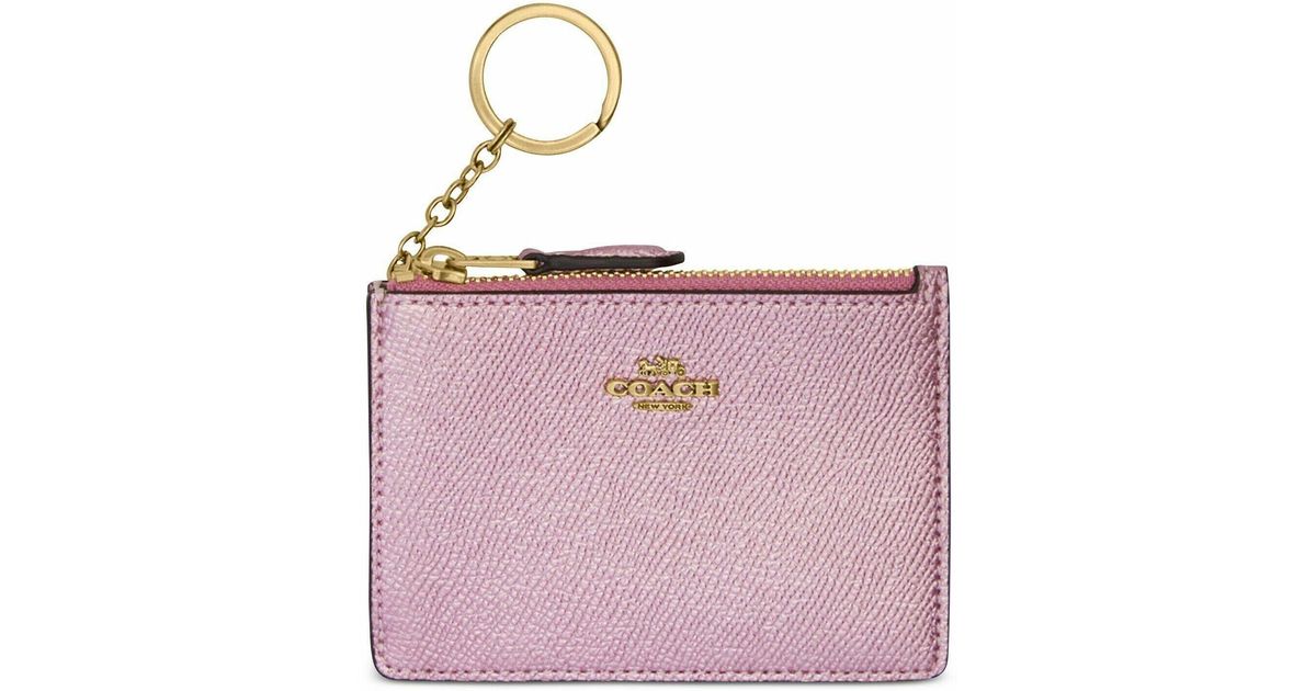 Metallic pink coach purse cheap