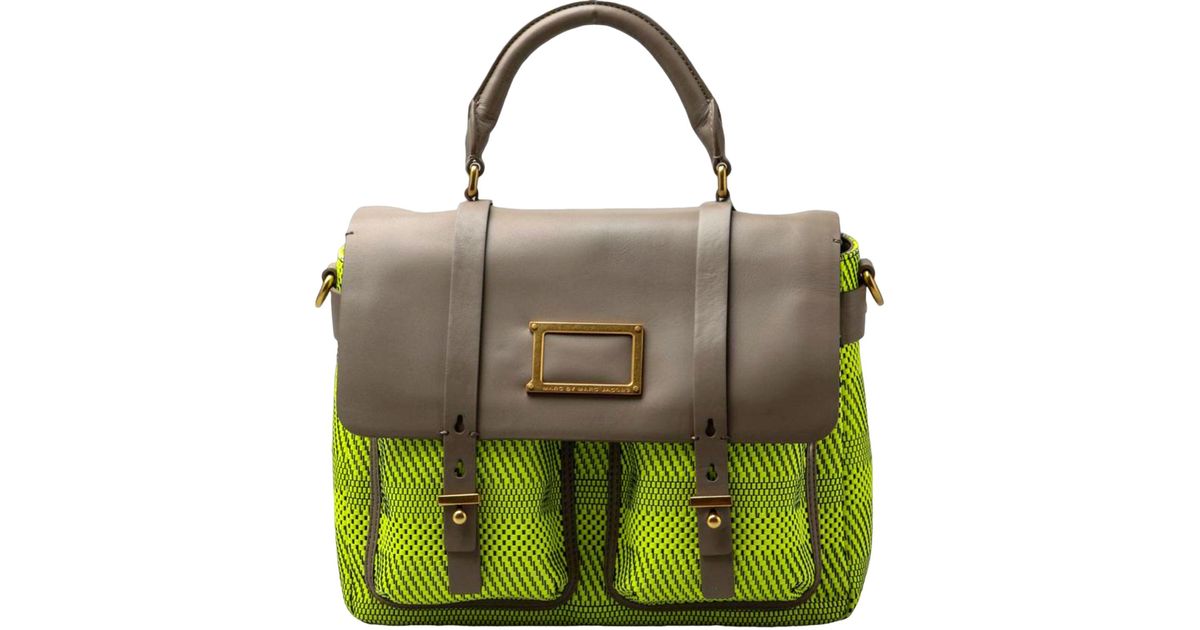 Marc Jacobs Woven Leather Top Handle Messenger Bag Lyst