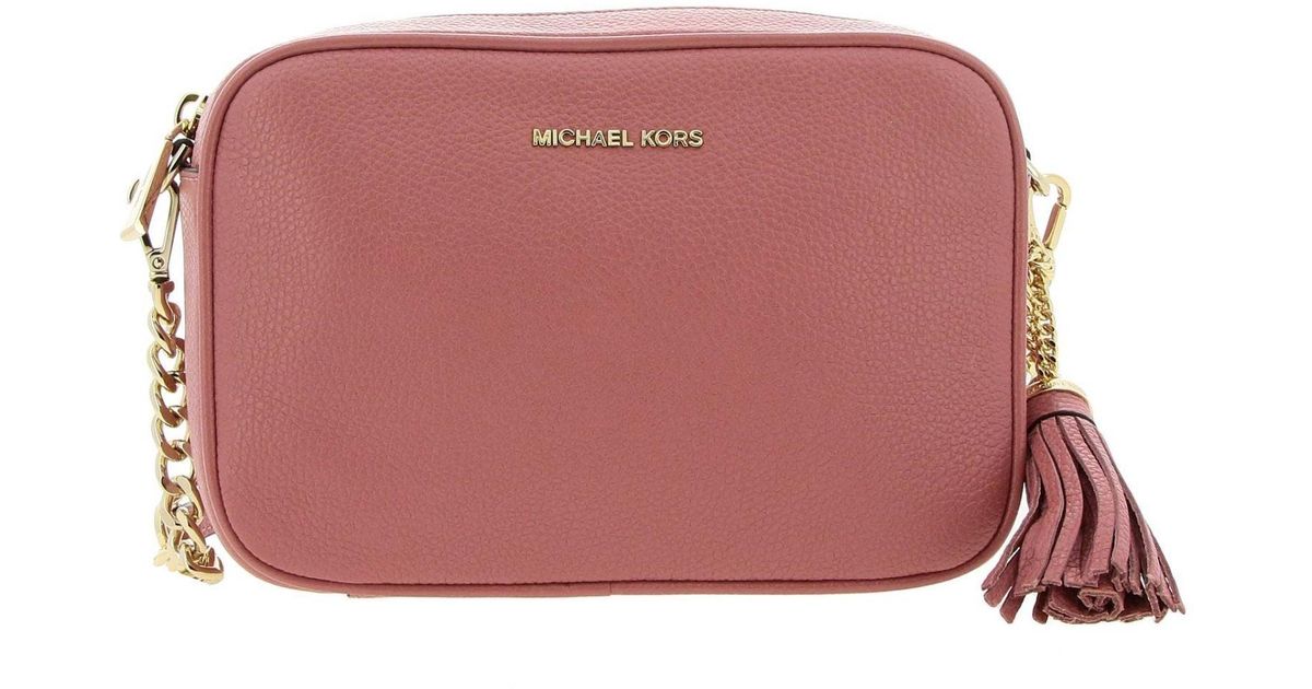 Michael Kors Leather Shoulder Bag in Pink Lyst