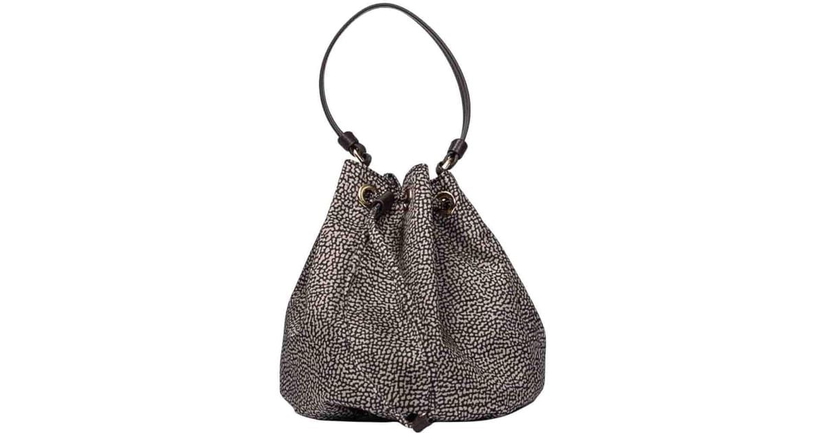 Borbonese Synthetic Polyester Shoulder Bag in Grey (Gray) | Lyst
