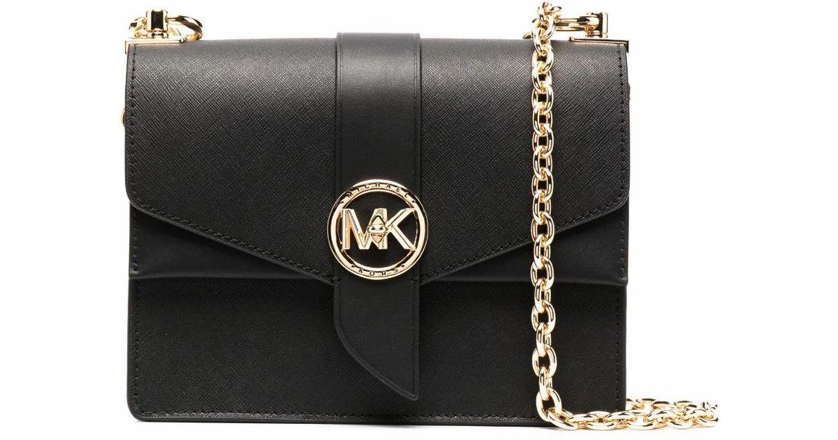 Michael Kors Leather Shoulder Bag in Black Lyst