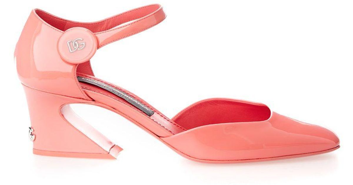 Dolce & Gabbana Pink Patent Leather Mary Jane Shoes Lyst