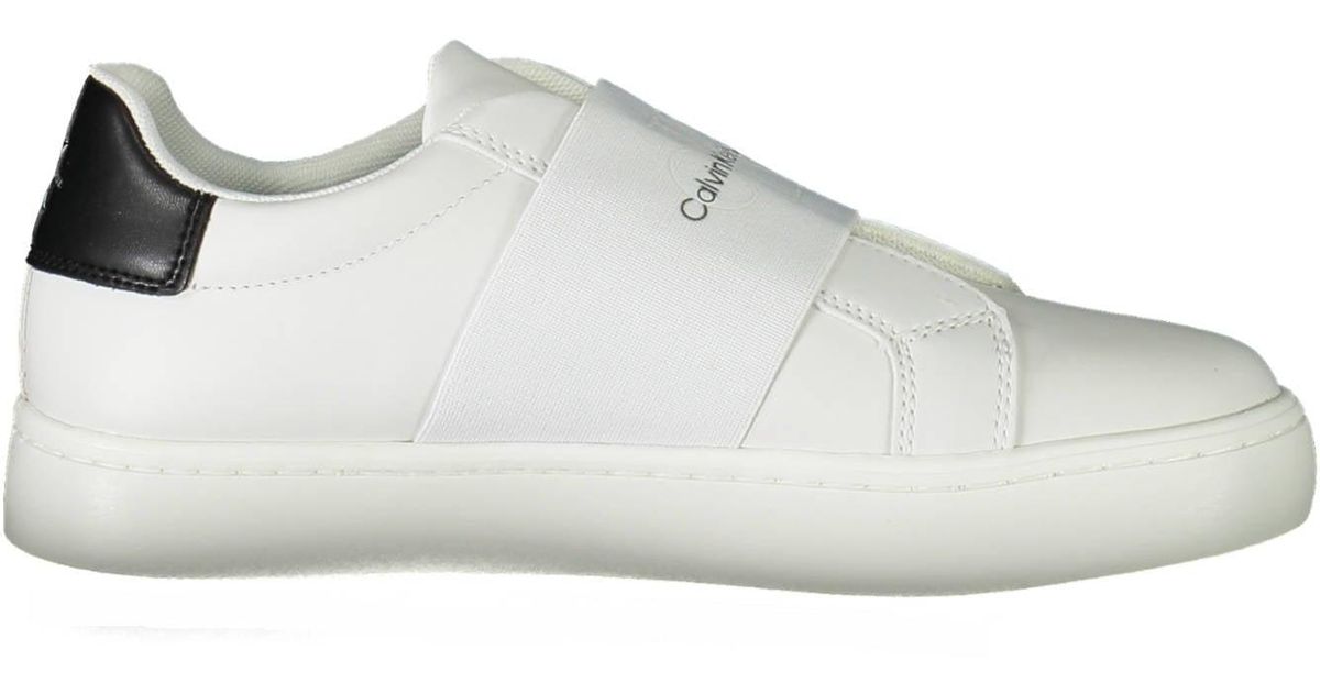 Calvin Klein Polyester Sneaker in White | Lyst