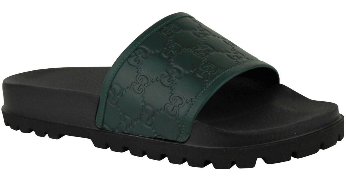Gucci Ssima Pattern Leather Sandals 