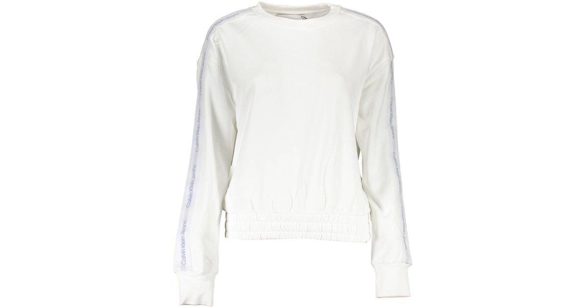 Calvin Klein White Cotton Sweater | Lyst