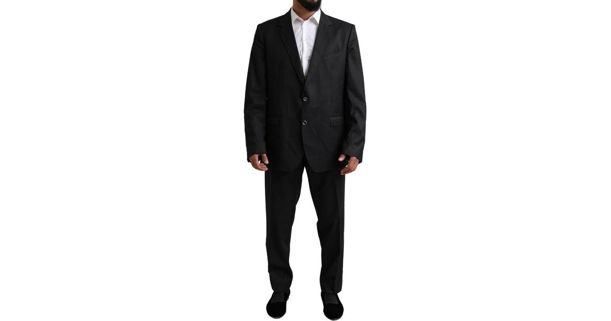 Dolce & Gabbana Black White MARTINI 1 Button Men Suit Blazer
