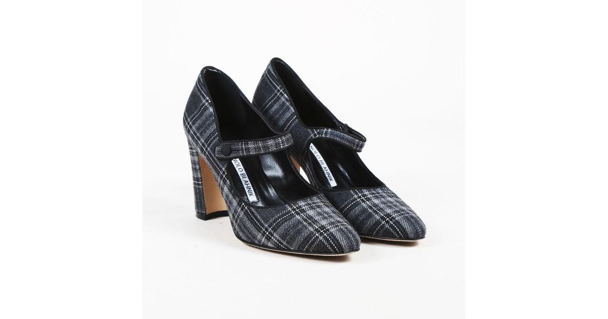 manolo blahnik plaid