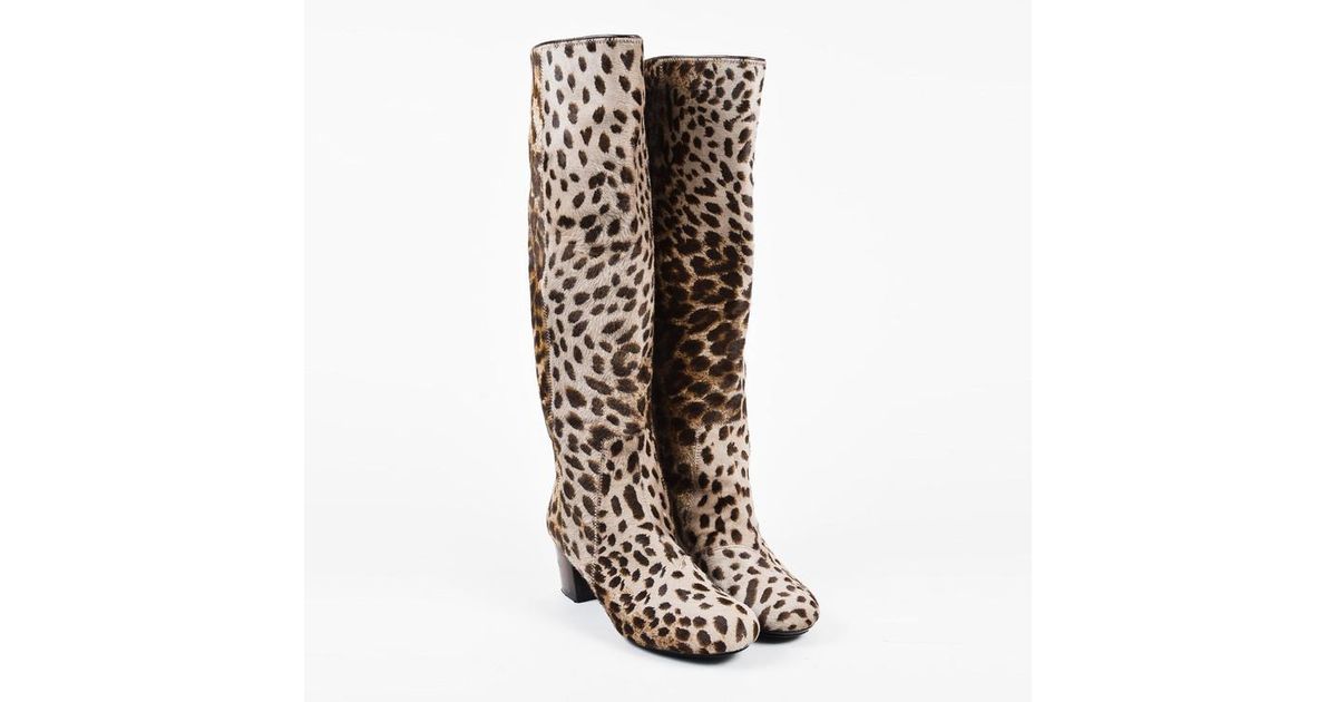 knee high animal print boots