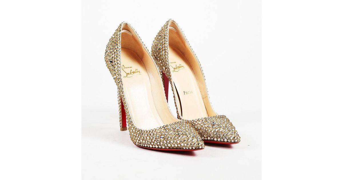 christian louboutin gold crystal pigalle christian louboutin gold crystal pigalle