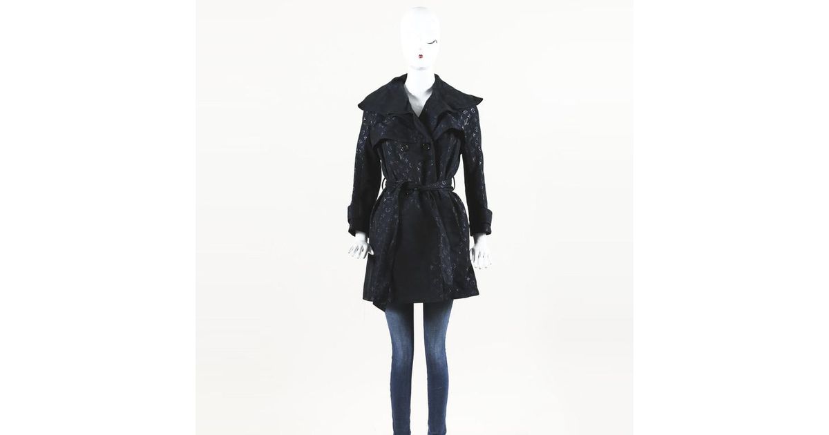Louis Vuitton Synthetic Monogram Trench Coat in Blue - Lyst
