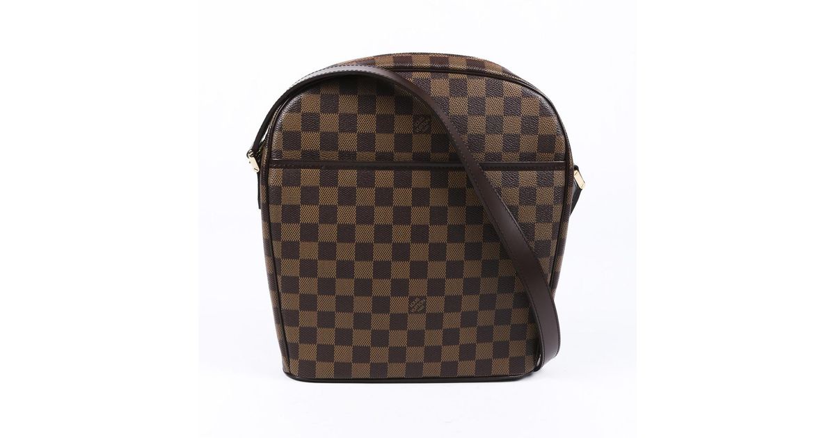 USED Louis Vuitton Damier Ebene Ipanema GM Shoulder Bag AUTHENTIC
