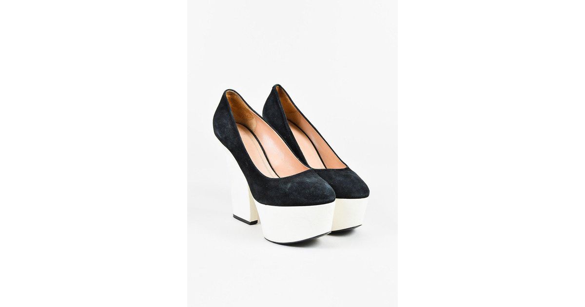 cream suede court shoes