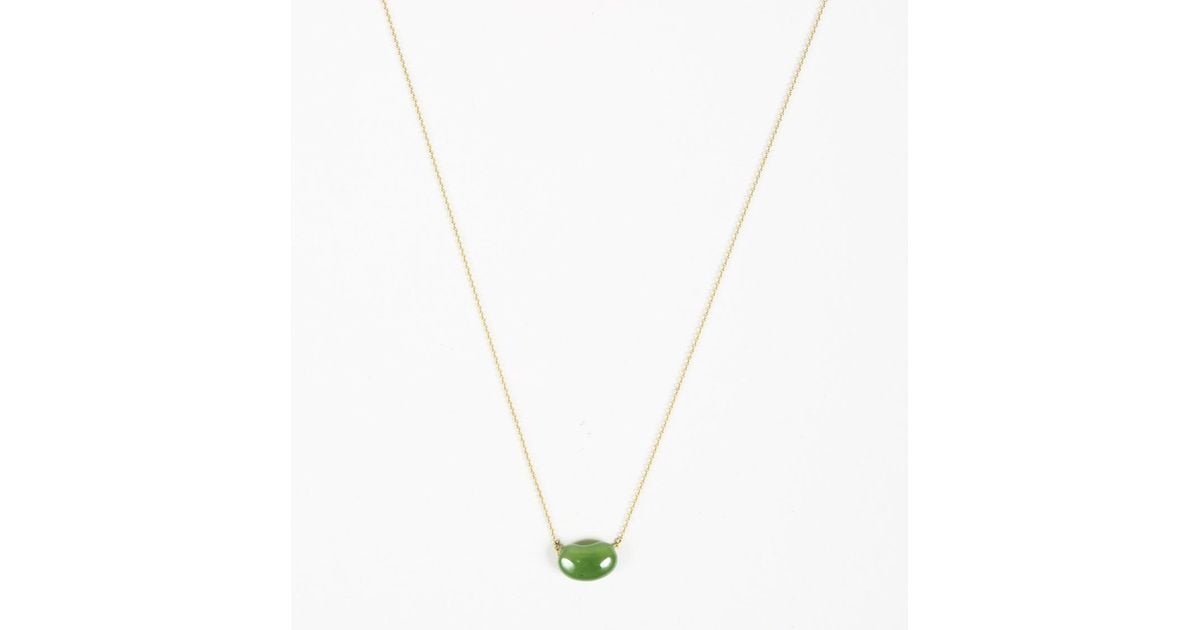 tiffany jade bean necklace