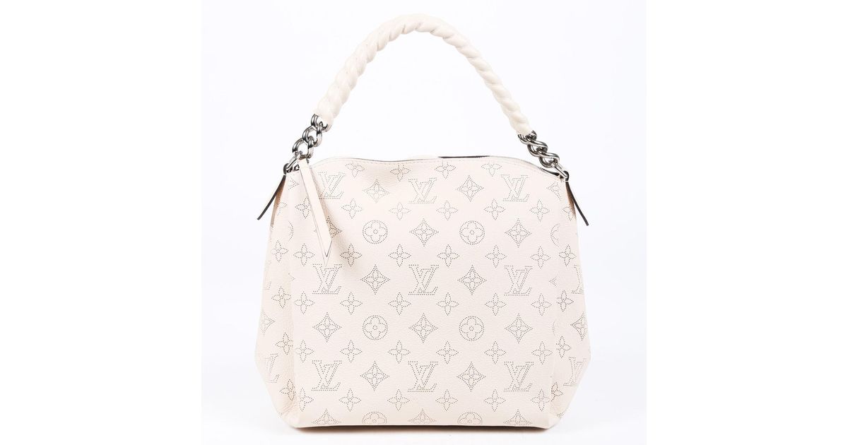Louis Vuitton Leather 2019 Babylone Chain Mm Mahina Monogram Shoulder Bag in Cream (Natural) - Lyst