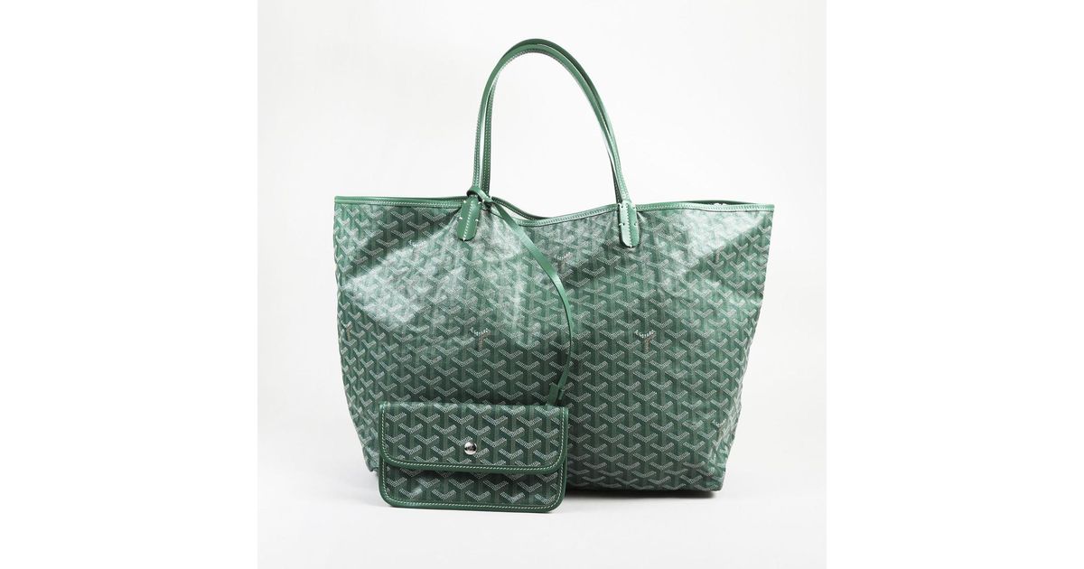 goyard green tote bag